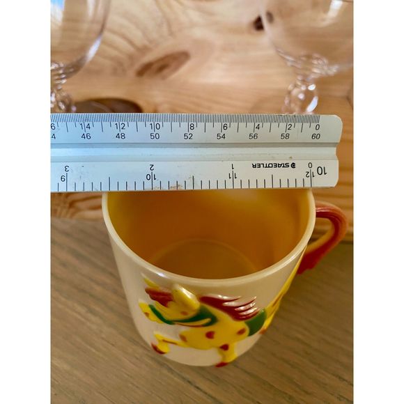 VTG Spenser Gifts Plastic Set of 4 Animal Mugs 3" H x 2.5" W Made in Hong Kong - Picture 6 of 7